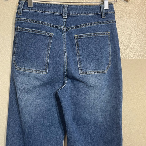 Classic Blue Mid Rise Wide Leg Women's Jeans size Small - Picture 5 of 8